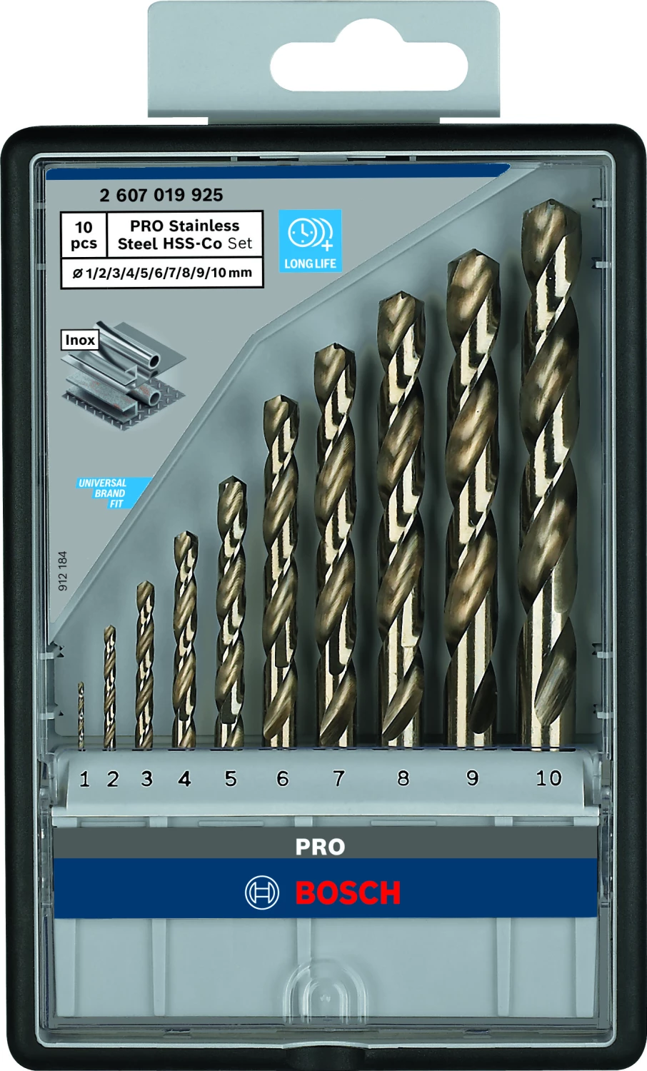 Bosch 2607019925 10-delige HSS-Co Metaalborenset Robust Line - 1-10mm thumbnail 2
