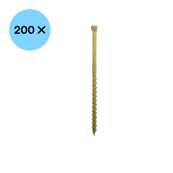 Woodies 61841312 Ultimate Spaanplaatschroef Gehard Staal - TX20 - 4.0 X 30mm - Verzonken Kop - Deeldraad - Gecoat (200st) - Detailed view of the product