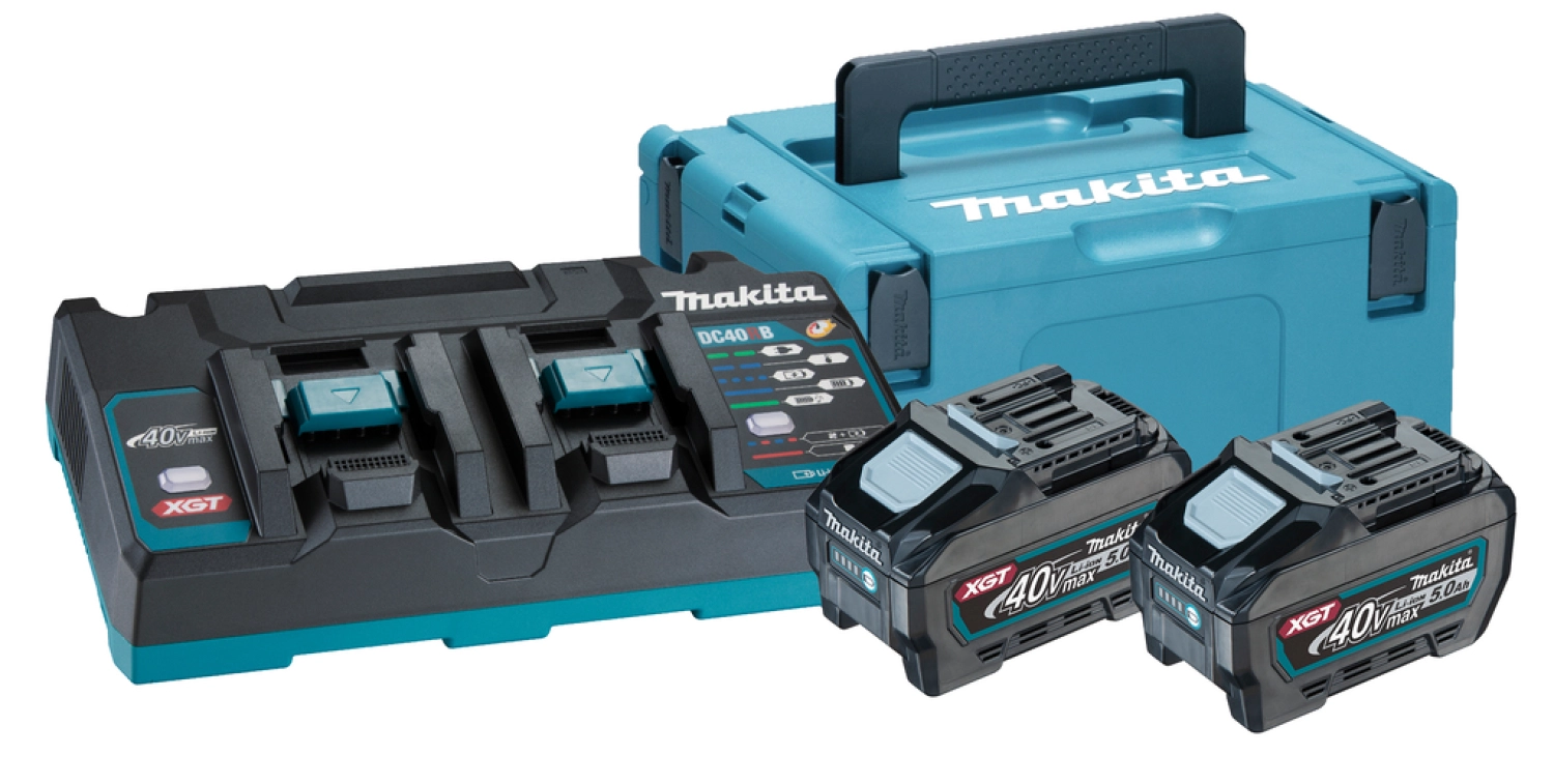 Makita 191U13-9 40V XGT Li-Ion Accu Starterset (2x 5.0Ah) + Duolader In Mbox thumbnail 2