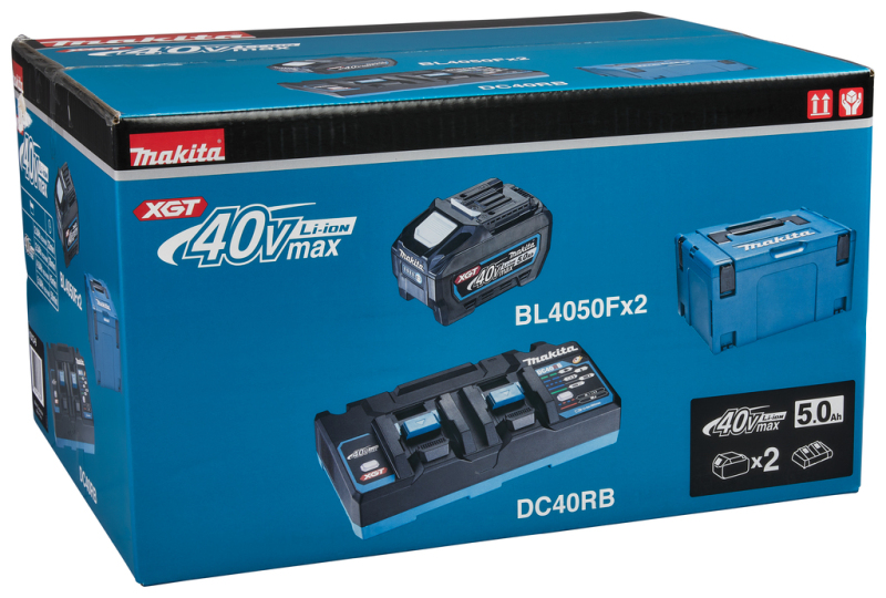 Makita 191U13-9 40V XGT Li-Ion Accu Starterset (2x 5.0Ah) + Duolader In Mbox - Detailed view of the product