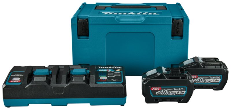Makita 191U13-9 40V XGT Li-Ion Accu Starterset (2x 5.0Ah) + Duolader In Mbox - Detailed view of the product
