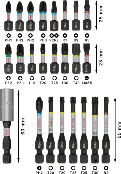 Bosch 2608521U75 24-delige PRO Impact Schroefbitset - Detailed view of the product