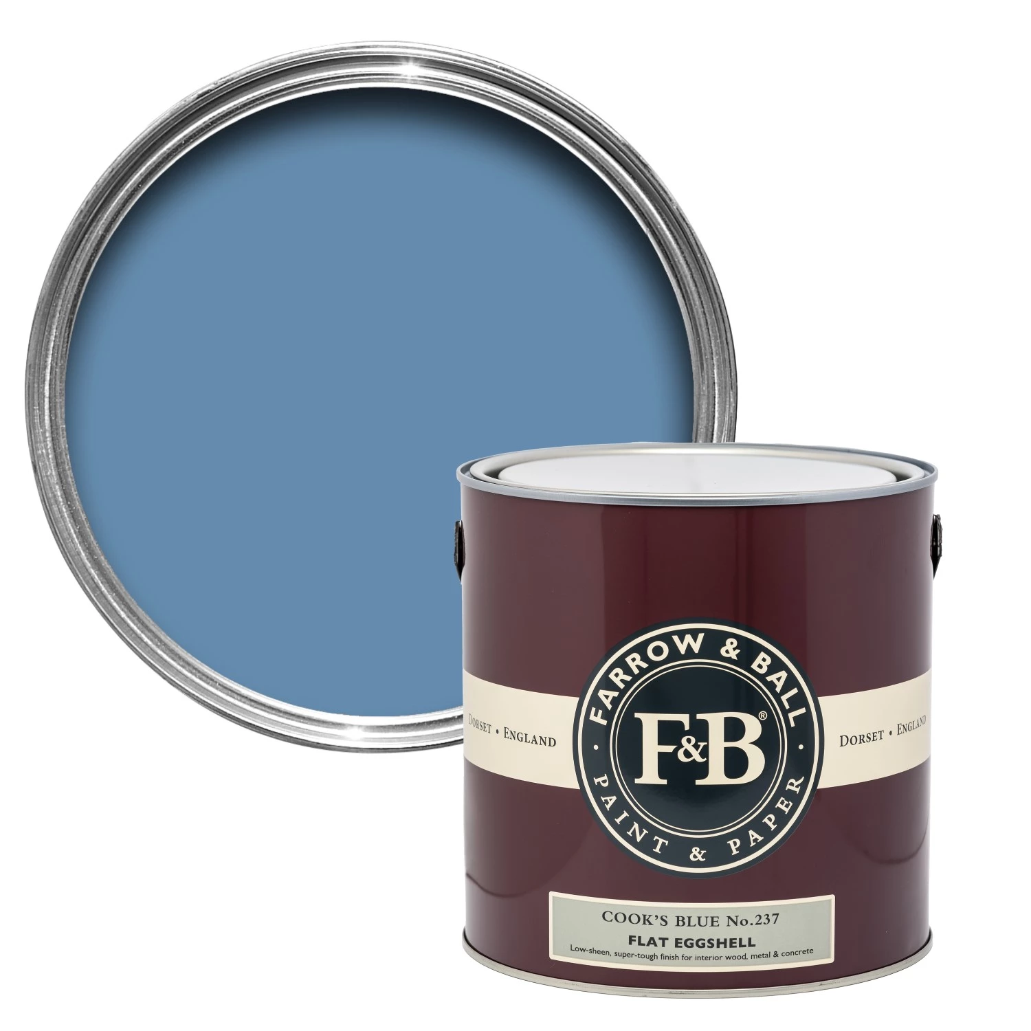 Farrow&Ball Flat Eggshell Cook's Blue No.237 - 2,5L