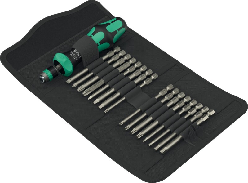 Wera 05051531001 17-delige Kraftform Kompakt 60 RA-R Imperial 1 Schroevendraaierset In Etui - Met Ratelfunctie