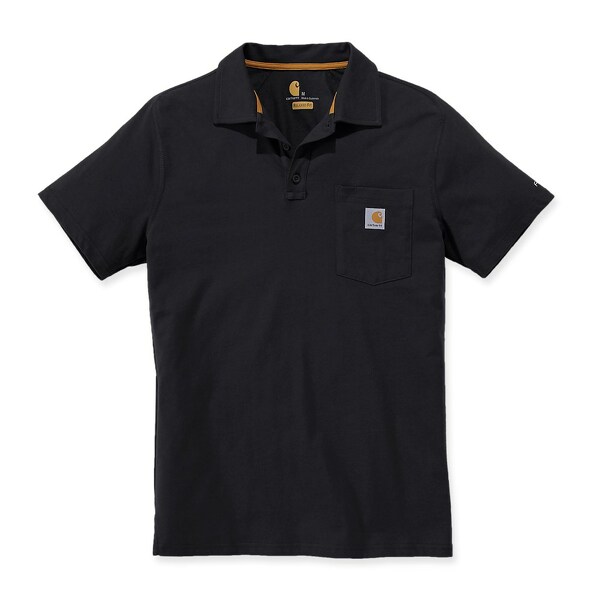 Force Cotton Delmont Pocket Black Polo Heren