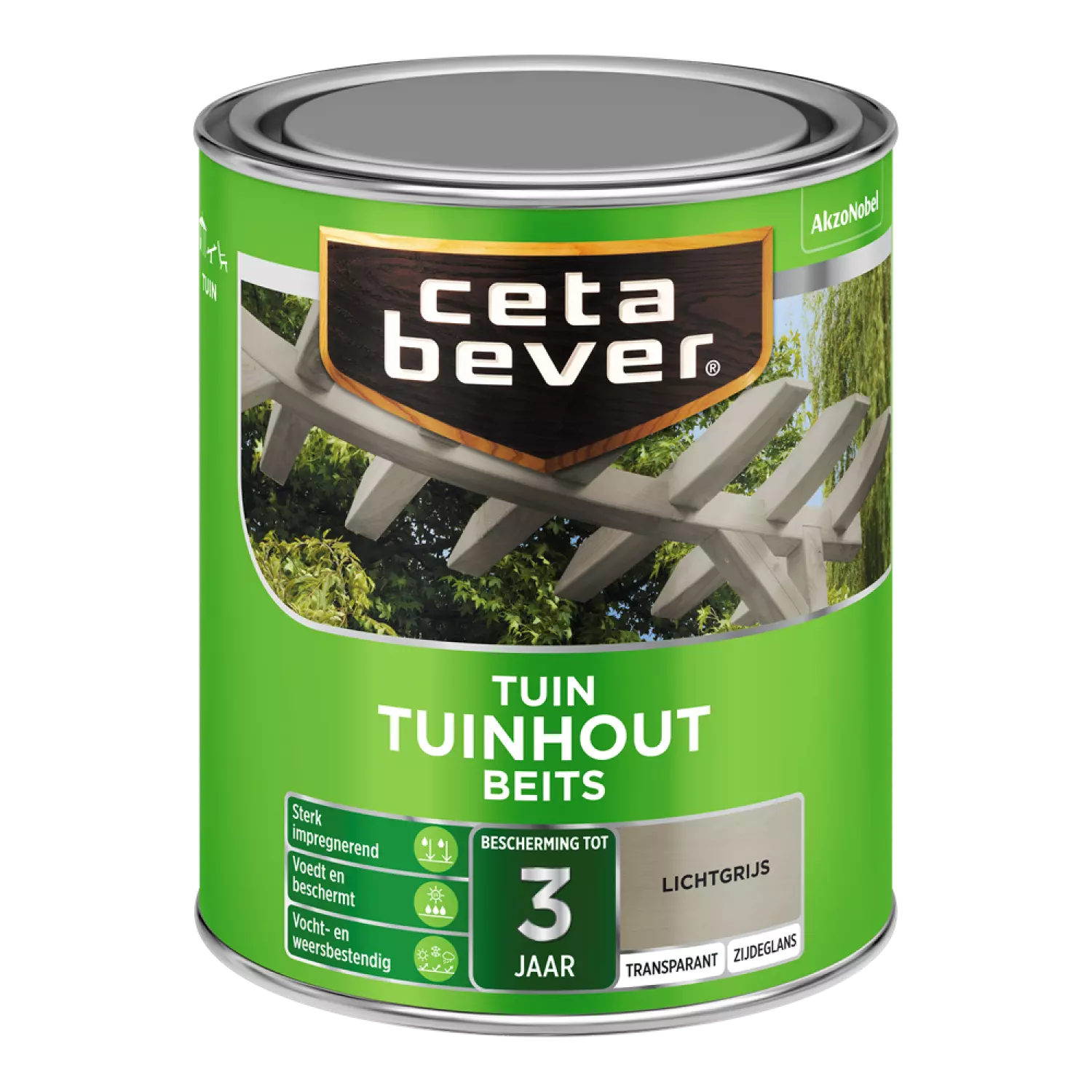Cetabever Transparante Tuinhout Beits - Licht Grijs - 0,75L
