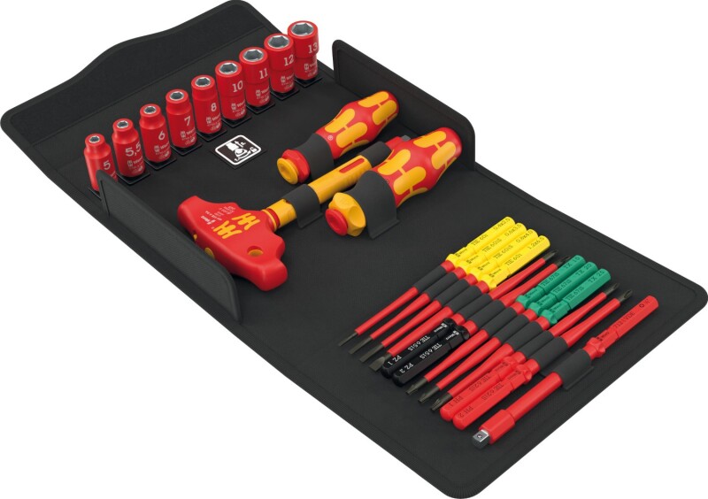 Wera 05006632001 25-delige Kraftform Kompakt VDE 24 Allround Set 1 Wisselklingenset In Etui - Met Ratelfunctie