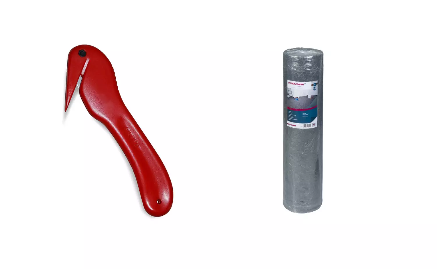 PrimaCover 900041 Afdekvlies Grijs Incl. Snijmes Voor Folie En Afdekvlies– Rood afbeelding