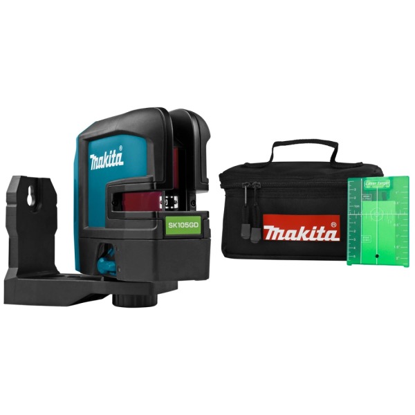 Makita SK105GDZ 10,8V Li-Ion Accu Kruislijnlaser Body In Tas - Zelfnivellerend - Groen - 35m