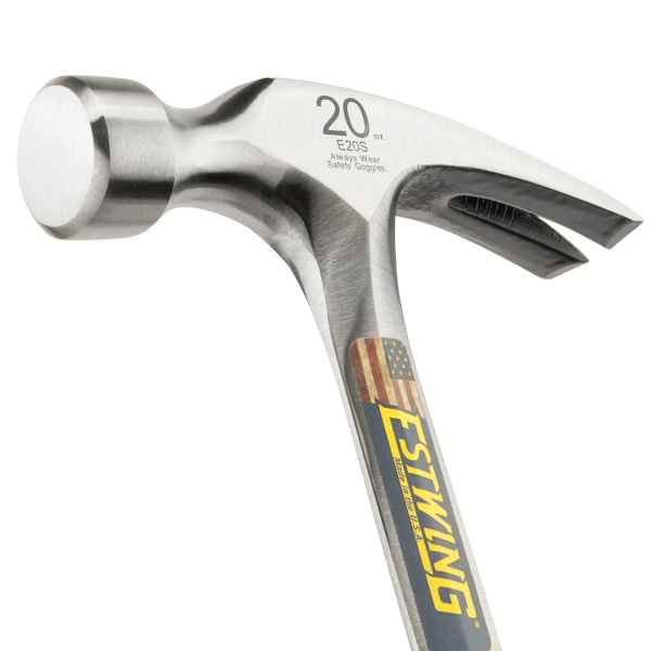 Estwing E20S Rechte Klauwhamer - Leren Handgreep - 800gr - Detailed view of the product