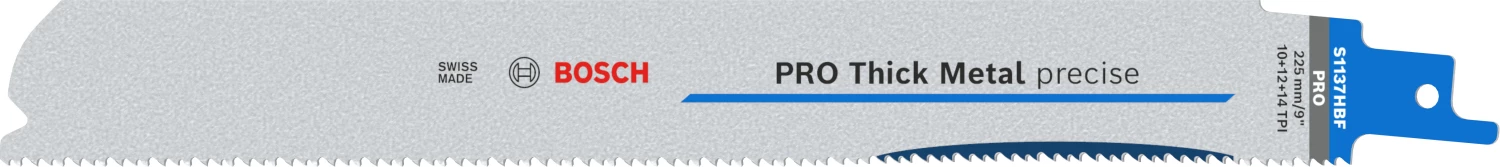 Bosch PRO S1137HBF Thick Metal Precise Reciprozaagblad - 225mm - Metaal (5st)