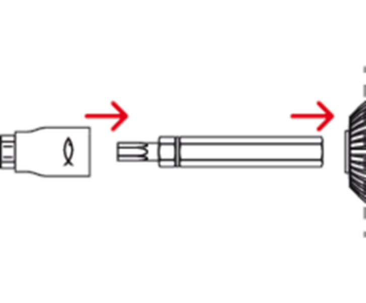Fischer 558881 Stelschroef FAFS - TX25 - 5.0 X 100mm - Verzonken Kop - Fijne Draad - Verzinkt (100st) - Detailed view of the product