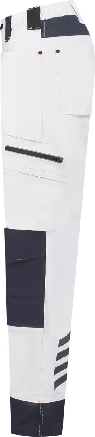 Workman 90041 STRETCH Worker Werkbroek P2S Dames - Wit / Navy - Maat 38 (30/31) thumbnail 3