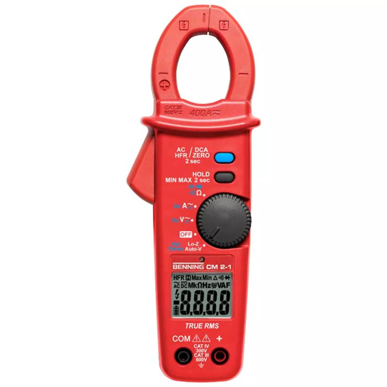 Benning CM2-1 Digitale Stroomtang TRUE RMS - AC/DC 600V&400A - CAT III 600V / CAT IV 300V