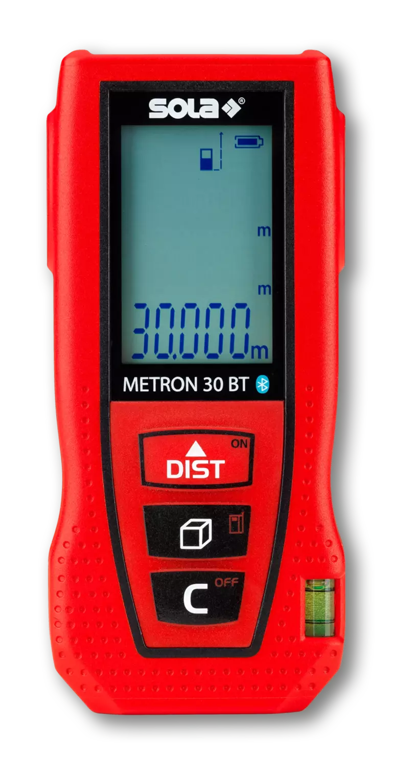 Sola METRON 30 BT Laser Afstandsmeter In Tas - Bluetooth - 30m