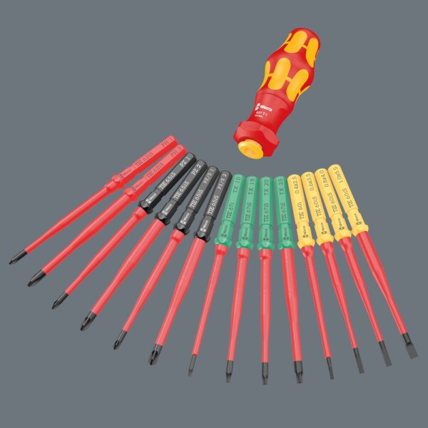 Wera 05006641001 16-delige Kraftform Kompakt Turbo I Imperial 1 Tool Finder Wisselklingenset In Etui - Detailed view of the product
