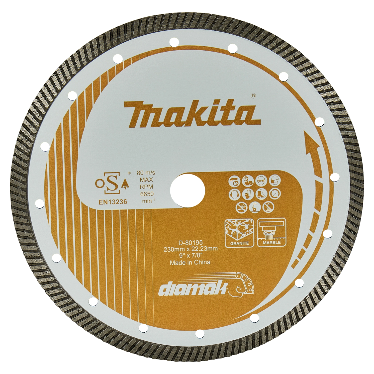Makita D-80195 Diamantschijf - 230mm - 22,23mm
