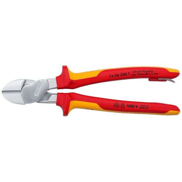 Knipex 74 06 200 T VDE Kracht Zijsnijtang - 200mm - Detailed view of the product