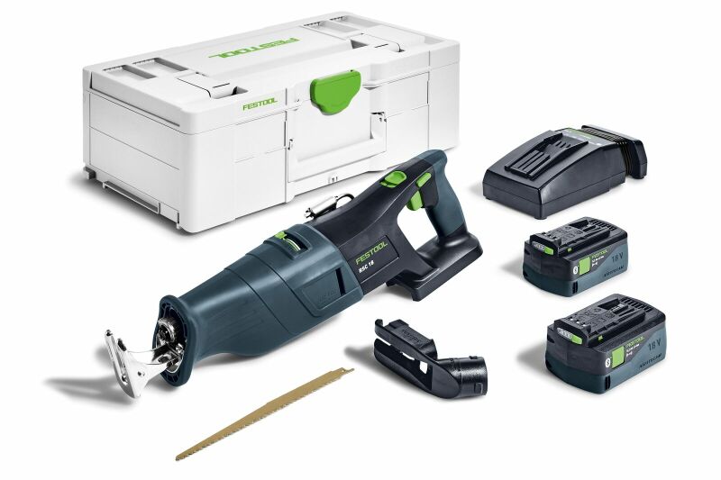 Festool RSC 18 5,0 EB-Plus 18V Li-Ion Accu Reciprozaag Set (2x 5,0Ah) In Systainer - 230mm