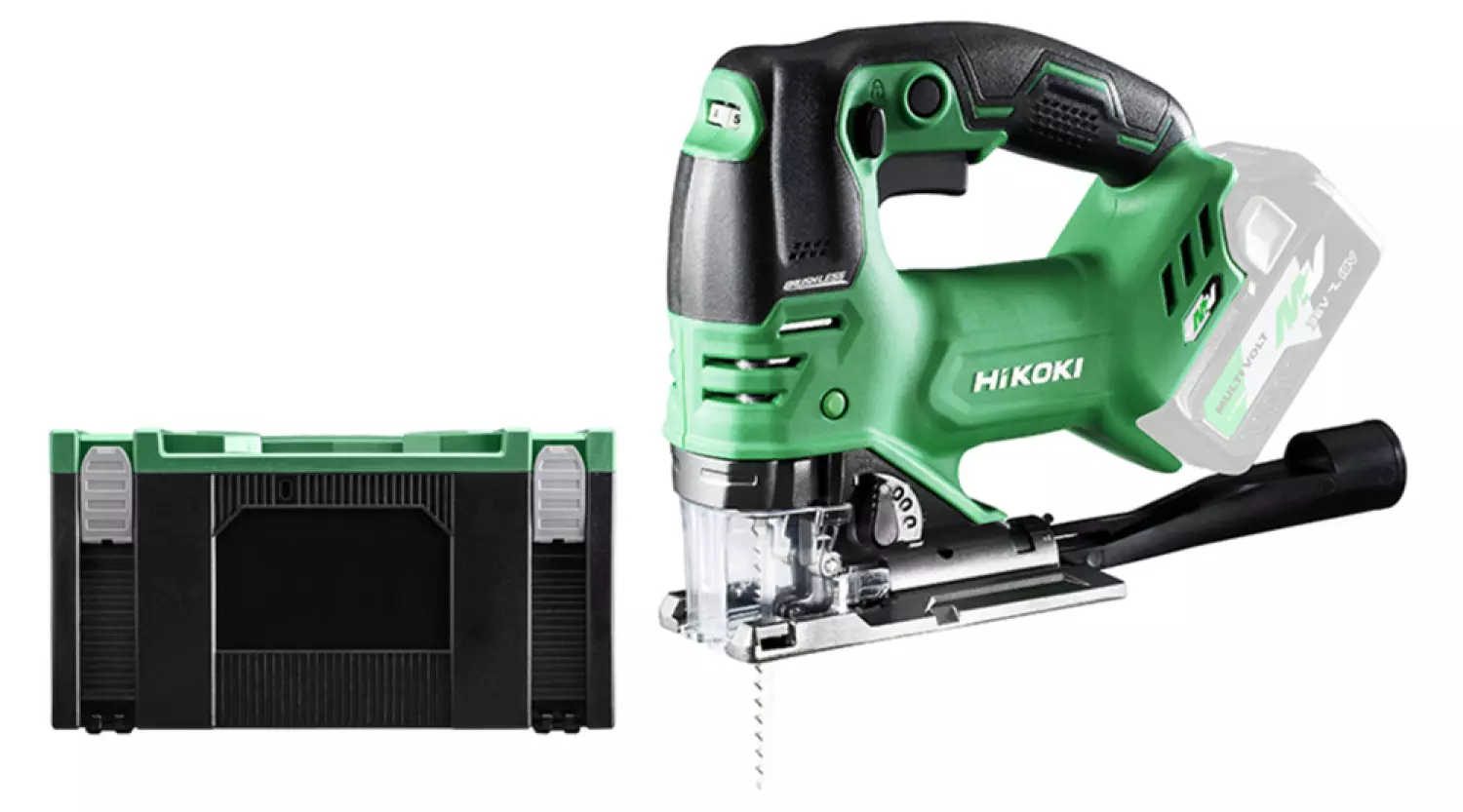 HiKOKI CJ36DAW2Z 36V Multi-Volt Li-ion Accu Decoupeerzaag Body In HSC - D-greep - Variabel - Koolborstelloos