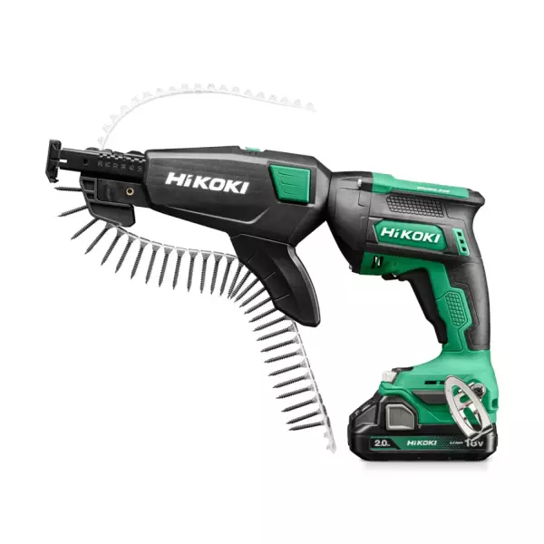 HiKOKI W18DAWBZ 18V Li-ion Accu Gipsschroefmachine / Bandschroefmachine Set (2x 2.0Ah Accu) In HSC III - 25-57mm - Detailed view of the product