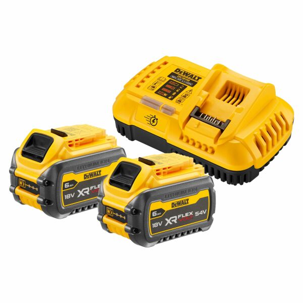 DeWALT DCB118T2 18V / 54V FlexVolt Li-Ion Accu Starterset (2x 6.0Ah) + Lader