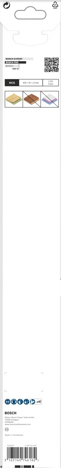 Bosch 2608635529 / S 2013 AWP Reciprozaagblad - 400mm - Vezelisolatie (1st) thumbnail 3