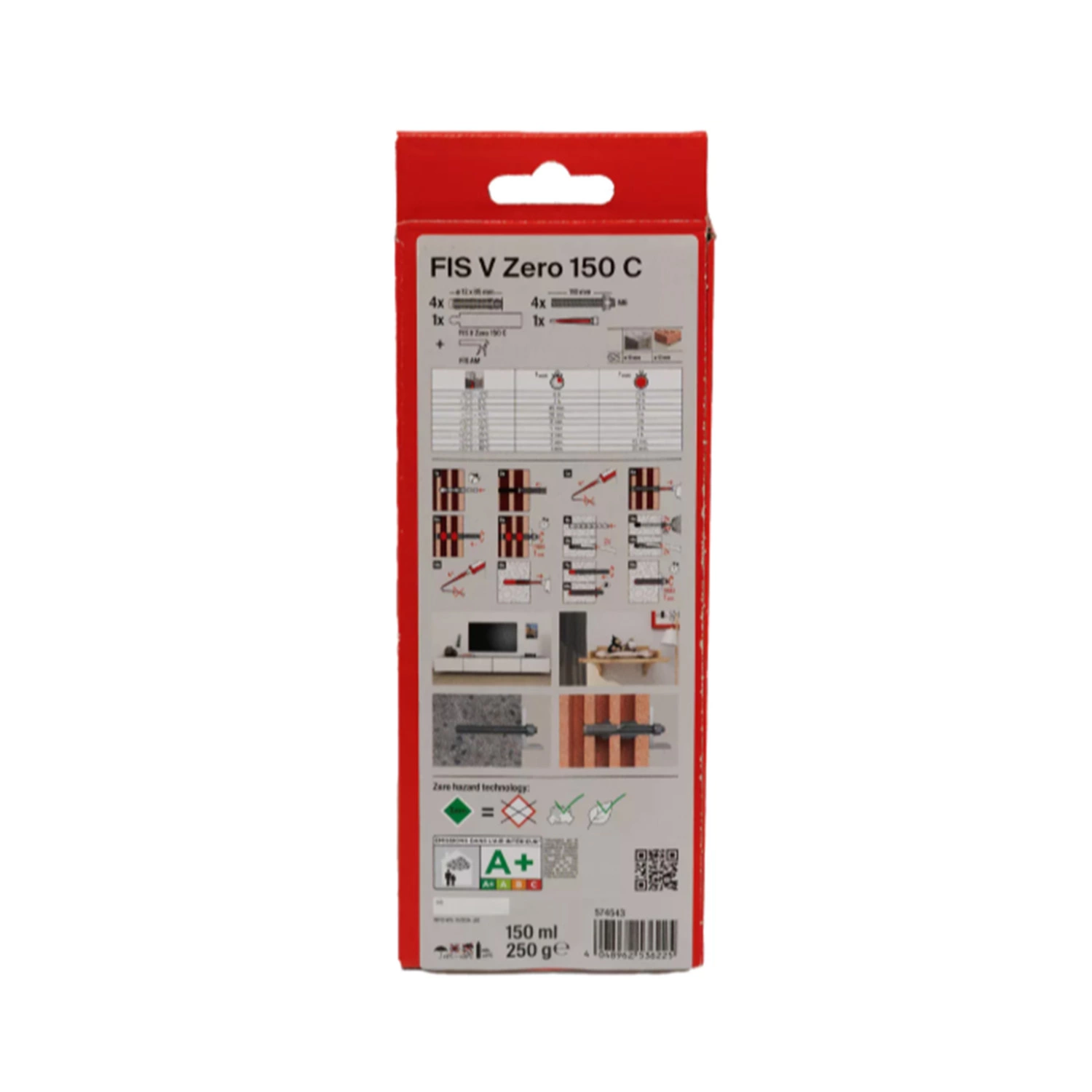 Fischer 574543 FIS V ZERO 150 C SET M8 Injectiemortel - 150 Ml thumbnail 4