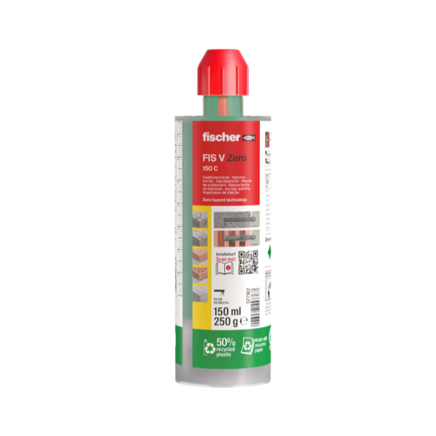 Fischer 574543 FIS V ZERO 150 C SET M8 Injectiemortel - 150 Ml