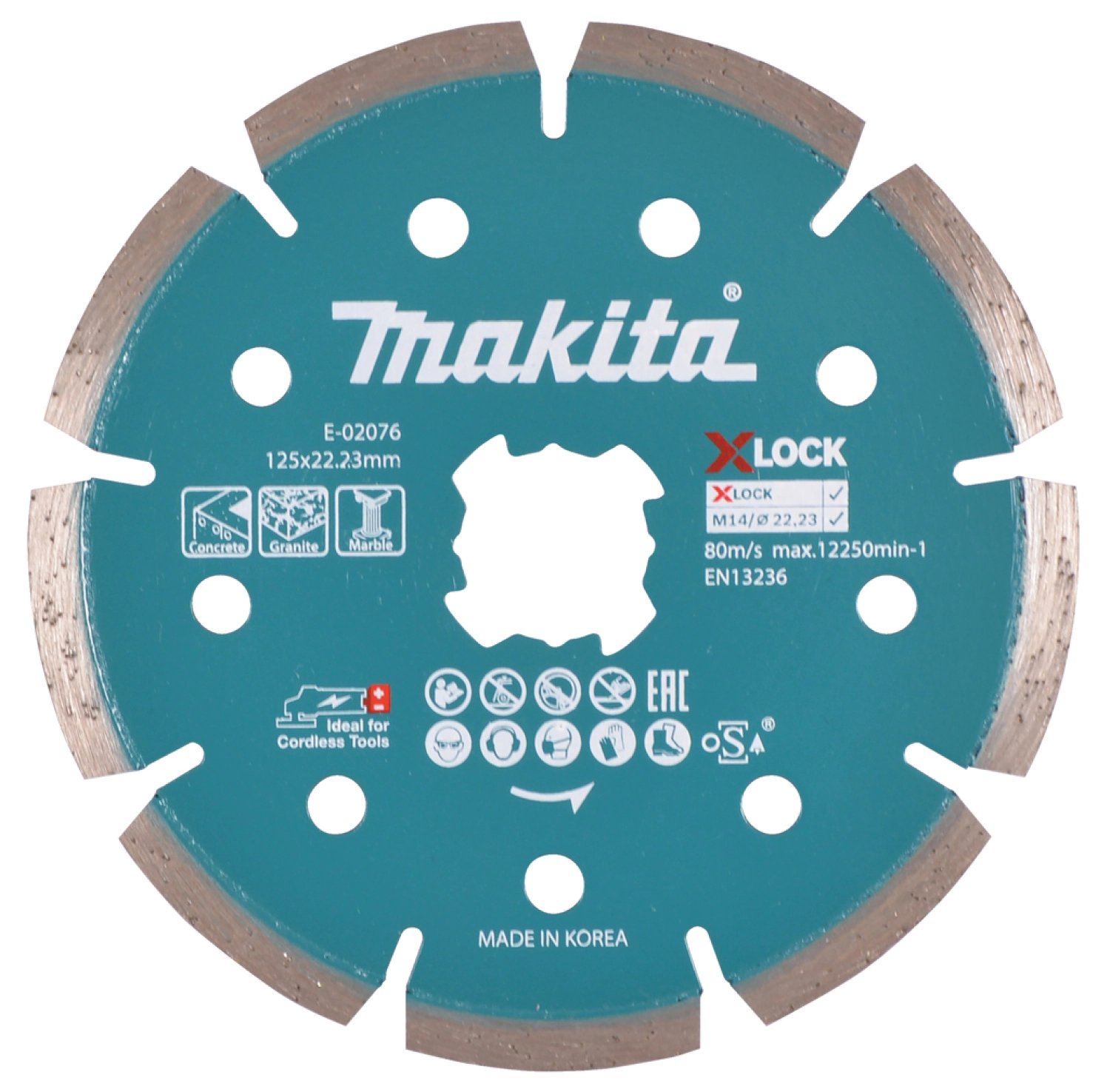 Makita E-02076 X-Lock Diamantschijf - 125x22,23mm