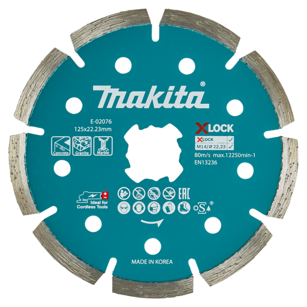 Makita E-02076 X-Lock Diamantschijf - 125x22,23mm - Detailed view of the product