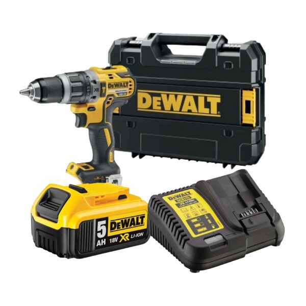 DeWALT DCD796NT 18V Li-ion XR Accu Klopboor-/schroefmachine Body In TSTAK - Koolborstelloos + 5Ah Accu En Acculader