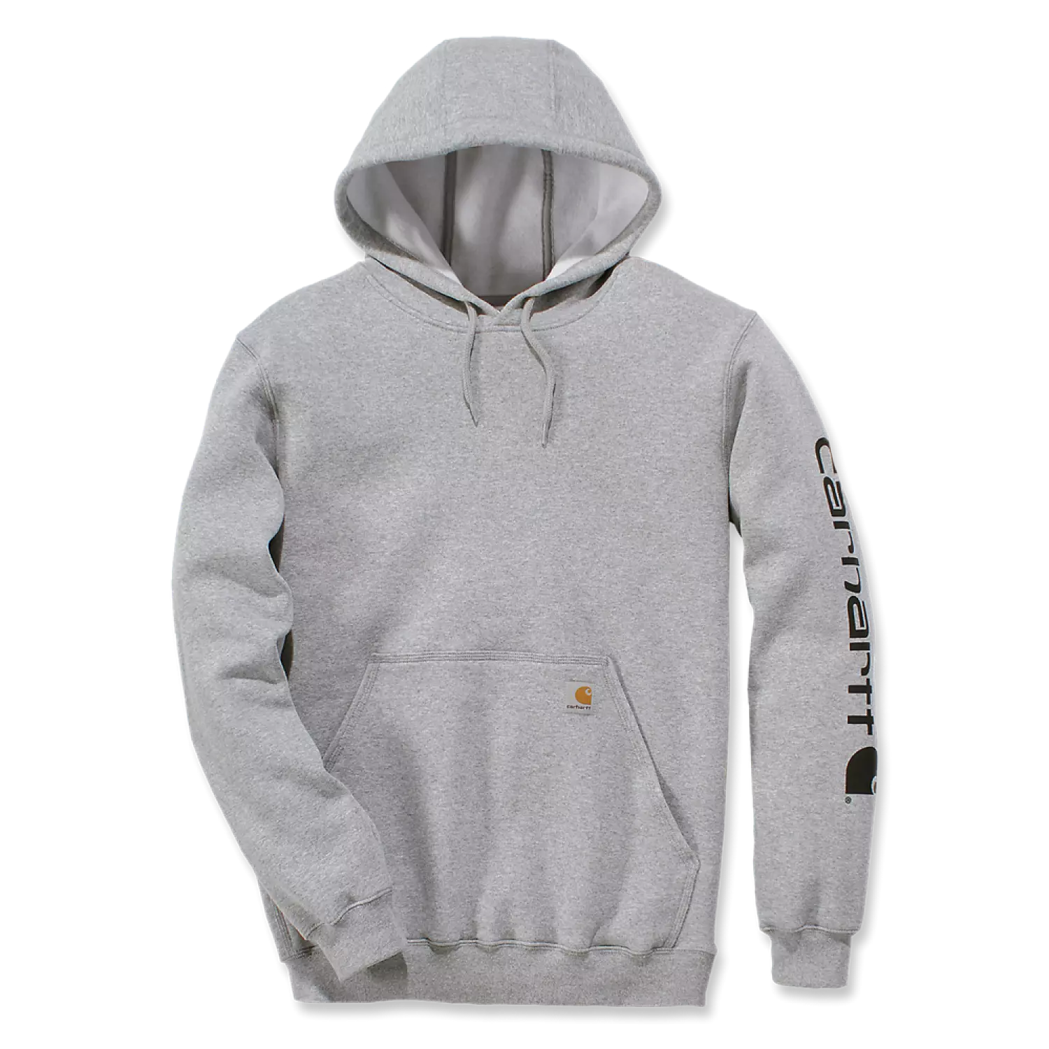 Carhartt Sleeve Logo Hooded Sweatshirt Heather Gray/Black - M