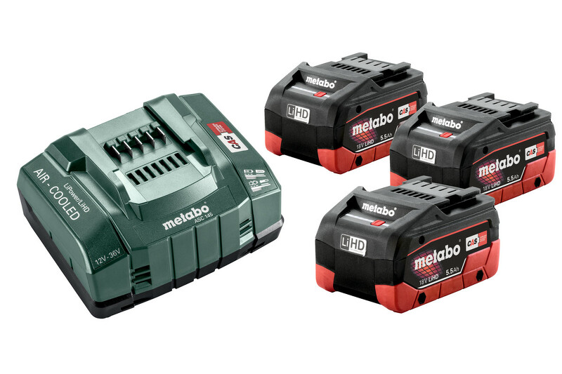 Metabo 685074000 18V LiHD Accu Starterset (3x 5.5Ah) + Lader