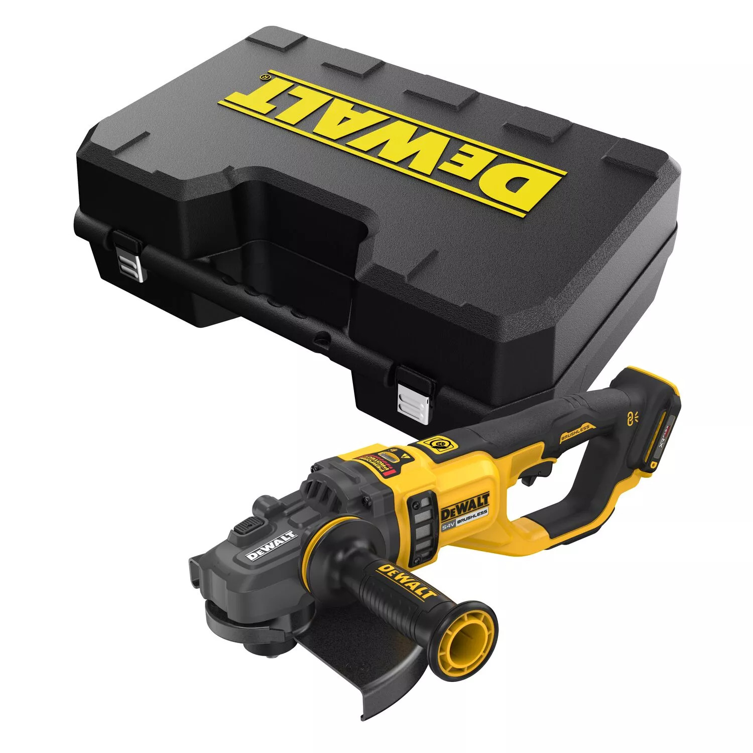 Gereedschapcentrum DeWALT DCG460NK 54V Flexvolt Li-ion Accu Haakse Slijper Body In Koffer - 230mm aanbieding
