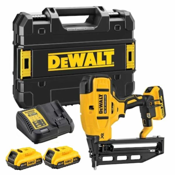 DeWALT DCN662D2 18V Li-Ion Accu Afwerktacker Set (2x 2.0Ah Accu) In TSTAK - 32-64mm - Koolborstelloos EAN: 5902013967262