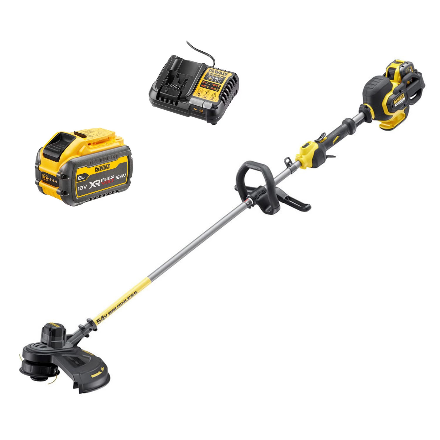 DeWALT DCM571X1 54V XR FLEXVOLT Li-Ion Accu Grastrimmer / Bosmaaier Set (1x 9,0Ah Accu)