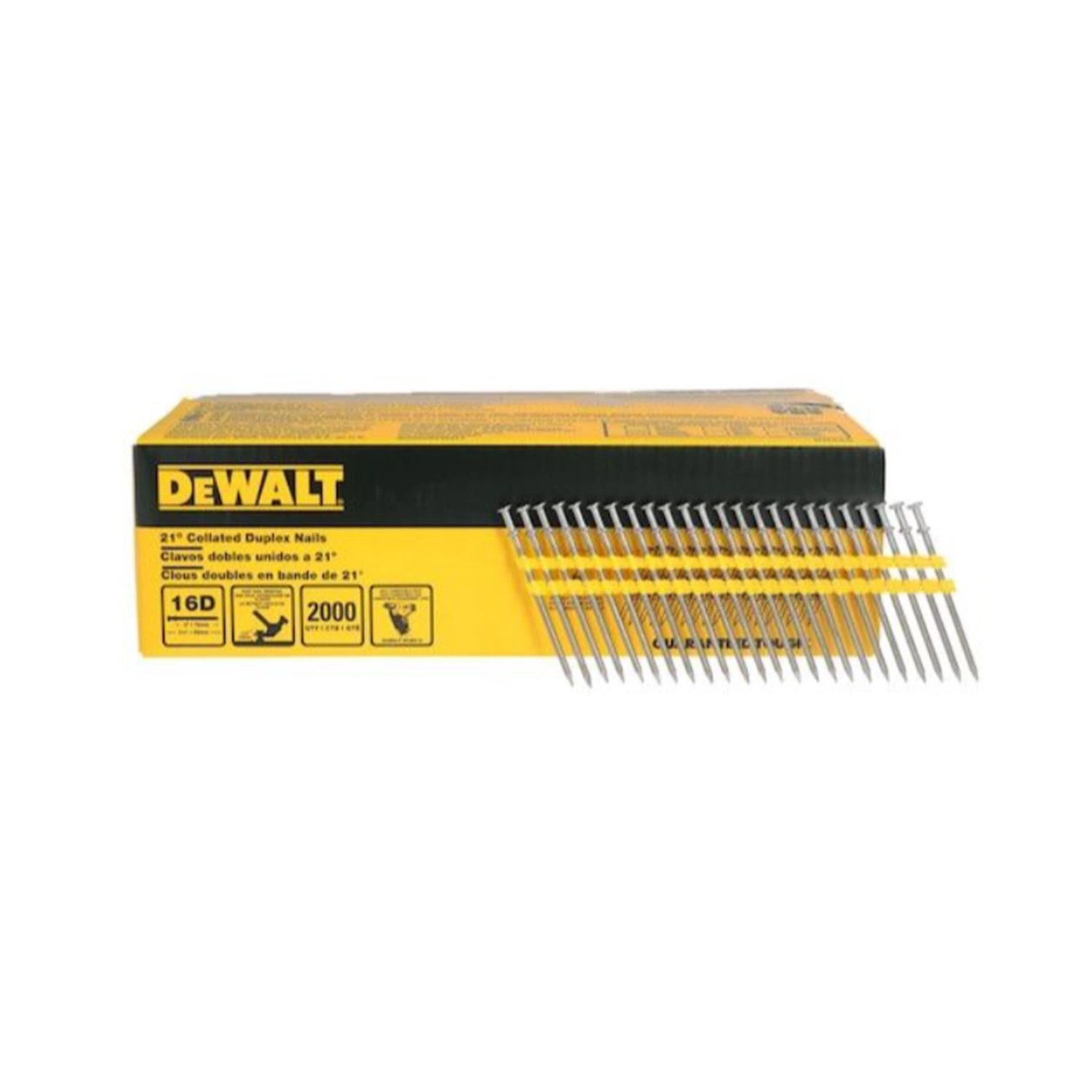 DeWALT DN350-XJ Duplex Nagel 21° (16D) Plastiekgebonden - 76/89 X 3,3mm - 2000st afbeelding
