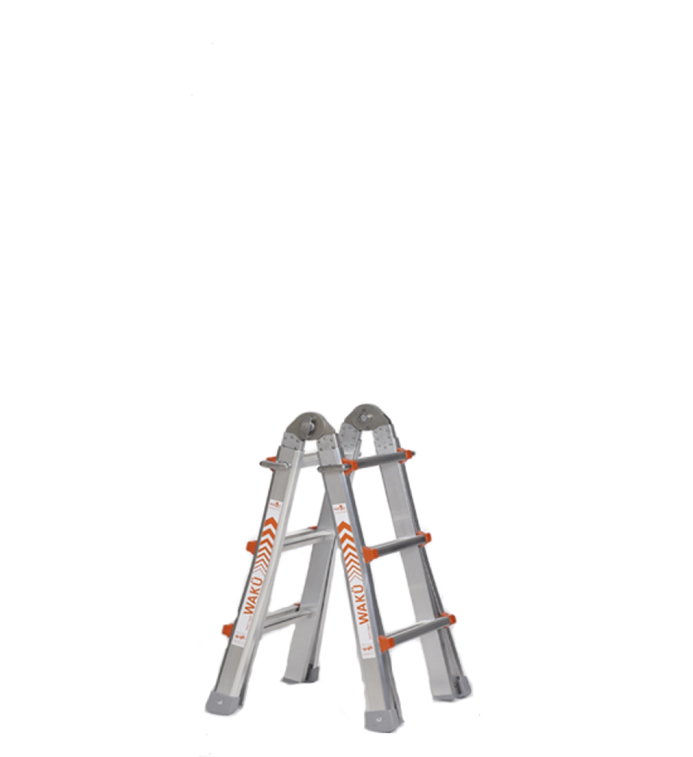 Little Jumbo Waku Model 0 Telescopische Vouwladder - Max. Werkhoogte 3.48m - 4x3 Sporten