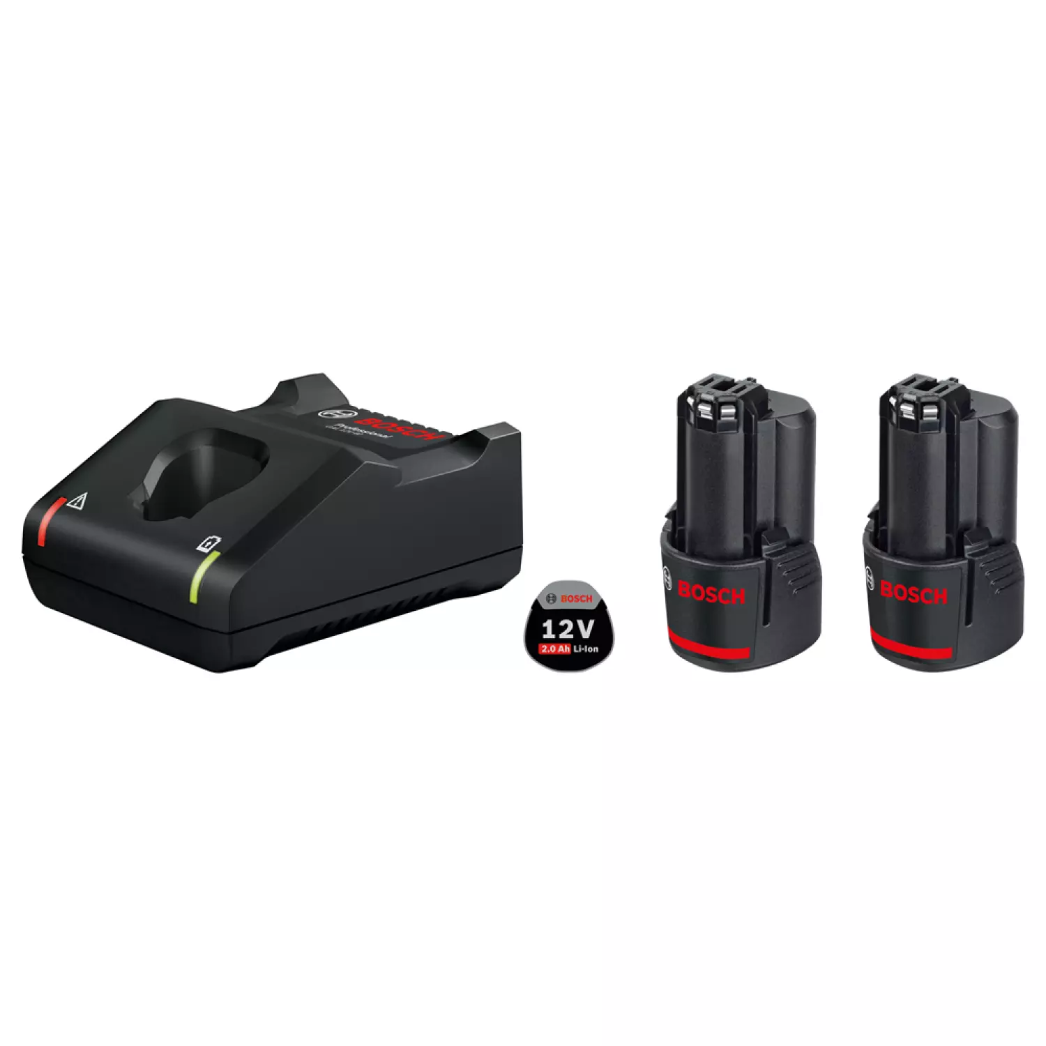 Bosch 1600A019R8 Starterset 12V Basic - 12V Li-ion Accu Starterset (2x2.0Ah) + Snellader