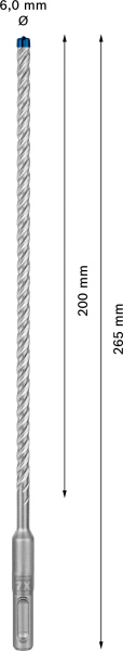 Bosch 2608900074 EXPERT Hamerboor SDS Plus-7X - 6x200x265mm - Detailed view of the product