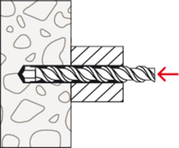 Fischer 50353 Nagelplug/slagplug NS - 6 X 80mm - PZ3 - Verzonken Schroef (50st) - Detailed view of the product