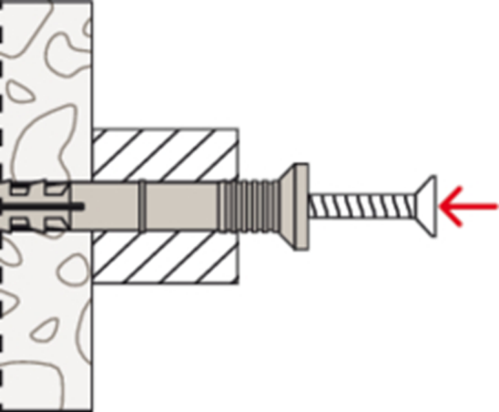 Fischer 50353 Nagelplug/slagplug NS - 6 X 80mm - PZ3 - Verzonken Schroef (50st) - Detailed view of the product
