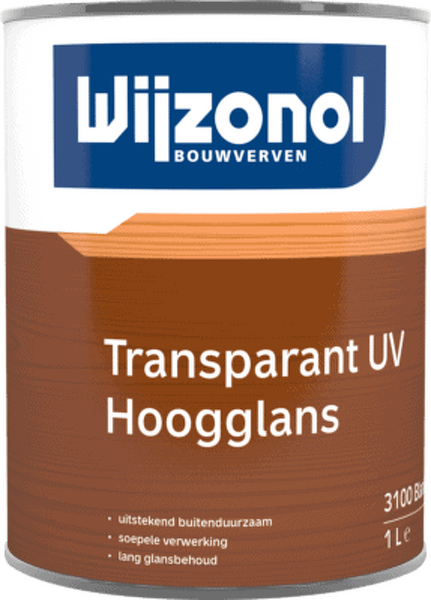 wijzonol lbh transparant uv hoogglans 3100 kleurloos 2.5 ltr