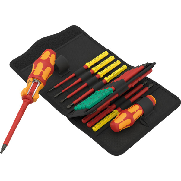 Wera 05006619001 17-delig Kraftform Kompakt VDE 17 RA Imperial 1 Wisselklingenset In Etui