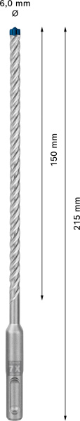Bosch 2608900073 EXPERT Hamerboor SDS Plus-7X - 6x150x215mm - Detailed view of the product