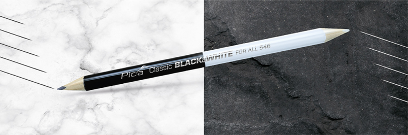 Pica 546/24 Markeerpotlood Black&White (50st) - Detailed view of the product