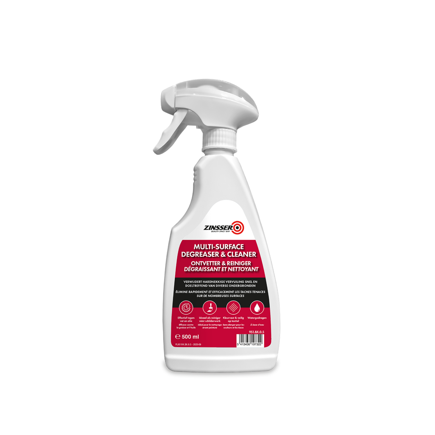 Zinsser Multi-Surface Ontvetter&ReinigerSpray 500ml