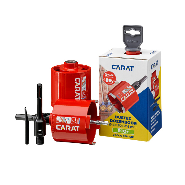 Carat HTS082EA25 2-pack Dozenboor ECO Voor Droogboren - 82 X 60mm M16 - Incl. Accessoires - Detailed view of the product