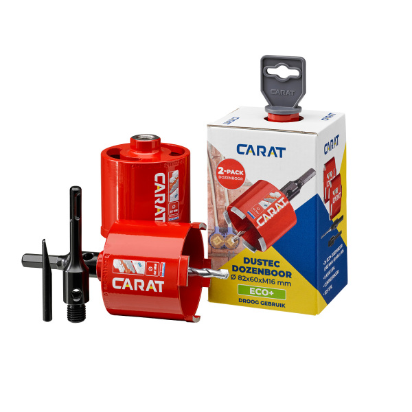 Carat HTS082EA25 2-pack Dozenboor ECO Voor Droogboren - 82 X 60mm M16 - Incl. Accessoires - Detailed view of the product